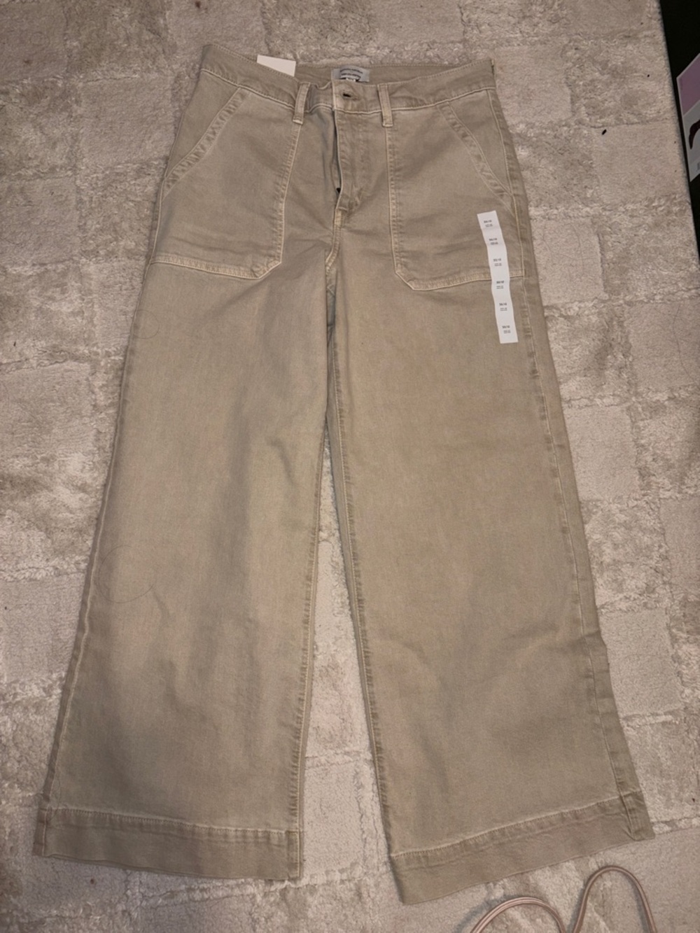 Banana Republic Wide Leg Jeans in Taupe